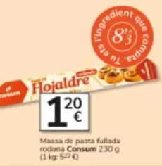 Consum - Massa De Pasta Fullada Rodona