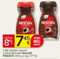 Nescafé - Café Soluble Natural O Descafeinado