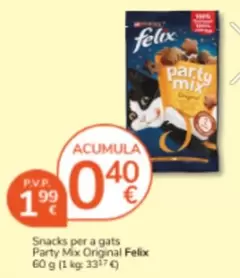 Purina - Snacks Per A Gats Party Mix Original Felix