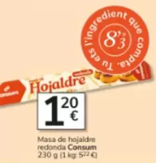 Consum - Masa De Hojaldre Redonda