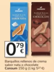 Consum - Barquillos Rellenos De Crema Sabor Nata