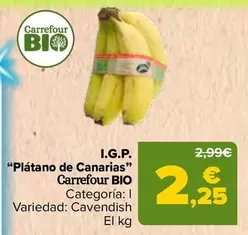 Carrefour Bio - I.G.P ''Plátano De Canarias'' 