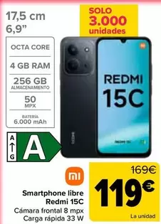 Xiaomi - Smartphone Libre Redmi 15C