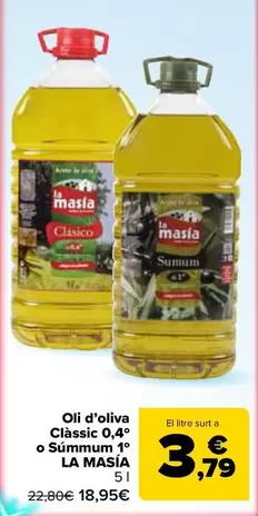 La Masía - Aceite De Oliva Clásico 0.4° O Sumum 1°