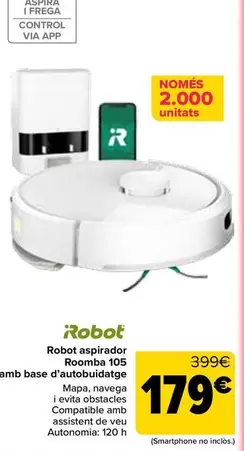 Irobot - Robot Aspirador Roomba 105 Con Base Autovaciado