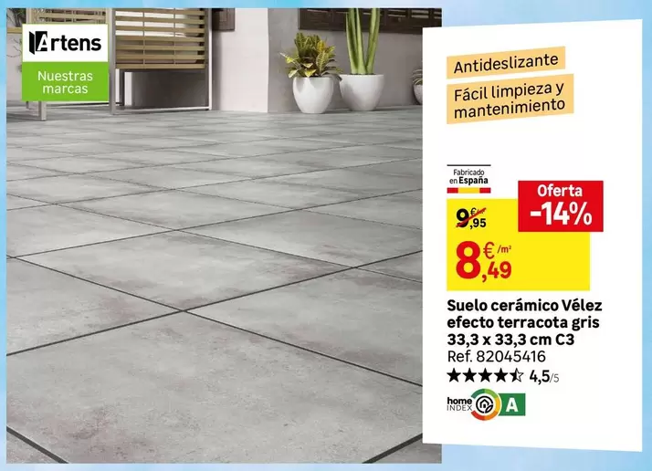 home - Suelo Ceramico Velez Efecto Terracota Gris