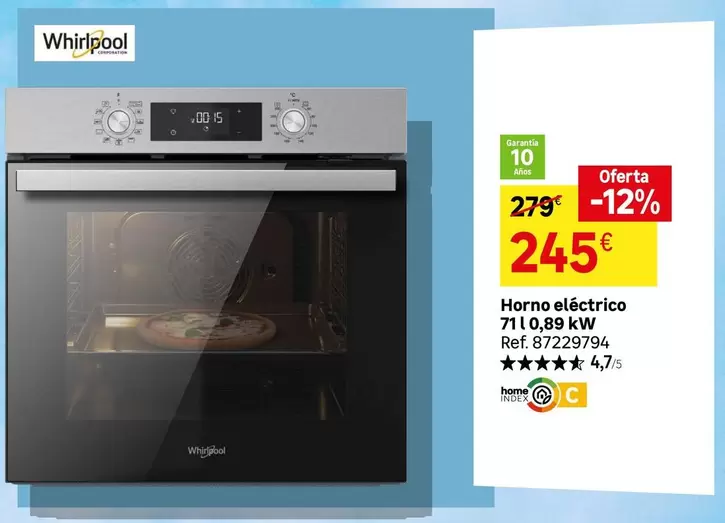 Whirlpool - Horno Electrico 710,98 Kw