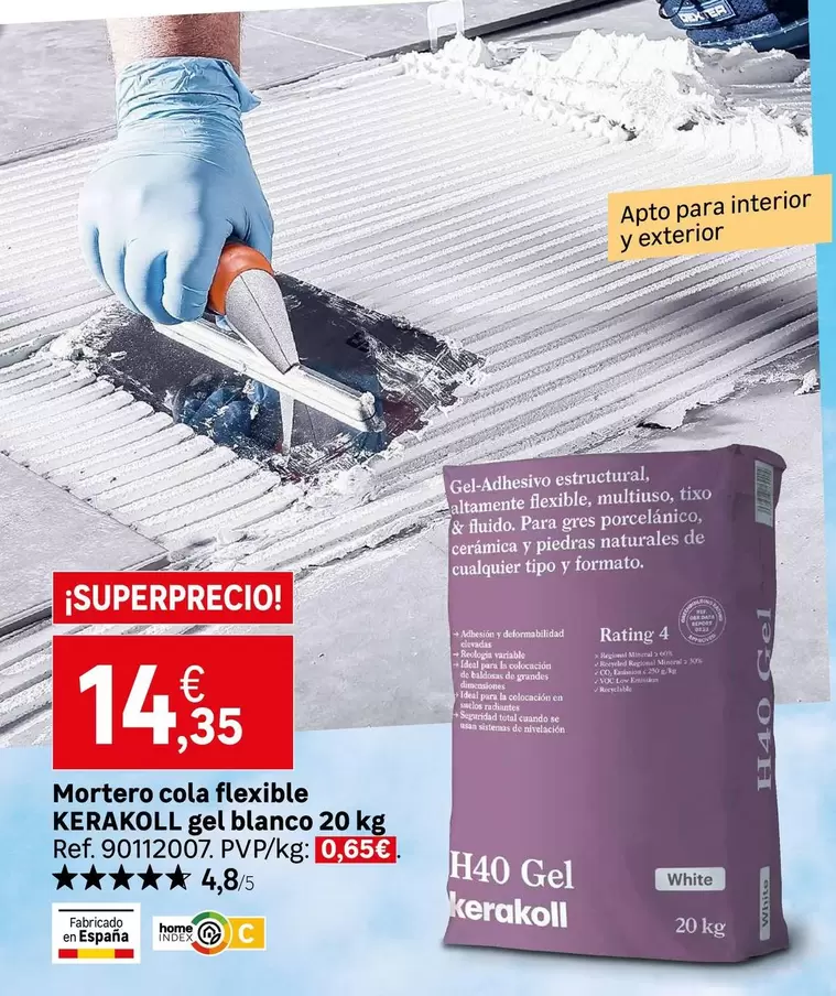 Blanco - Mortero Cola Flexible Bel