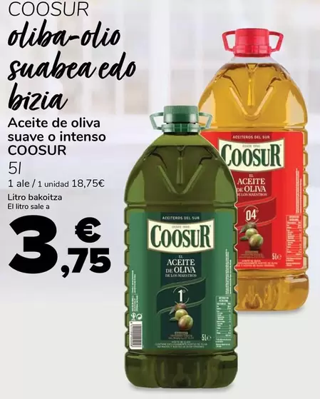 Coosur - Aceite De Oliva Suave O Intenso