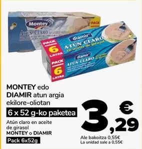Montey / Diamir - Atun Claro En Aceite De Girasol