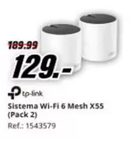 TP-LINK - Sistema Wi-Fi 6 Mesh X55 (Pack 2)