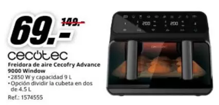 cecotec - Freidora De Aire Cecofry Advance 9000 Window