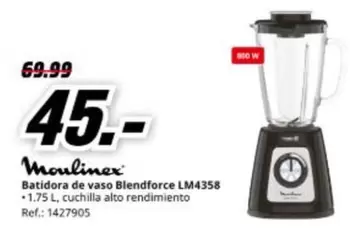 Moulinex - Batidora De Vaso Blendforce Lm4358