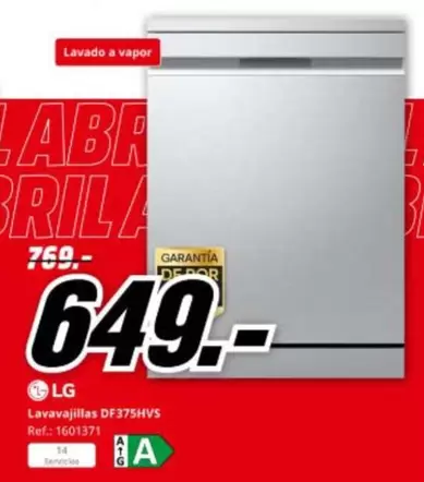 LG - Lavavajillas Df375hvs