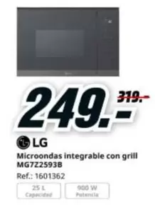LG - Microondas Integrable Con Grill MG7Z2593B
