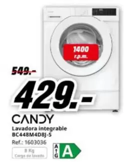 Candy - Lavadora Integrable Bc448m4dbj-s