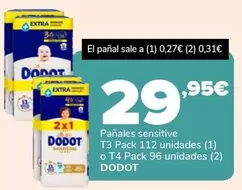 Dodot - Pañales Sensitive T3 O T4
