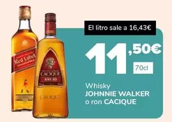 Johnnie Walker/Cacique - Whisky/Ron