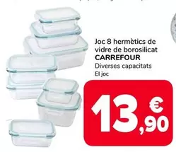 Carrefour - Joc 8 Hermètics De Vidre De Borosilicat