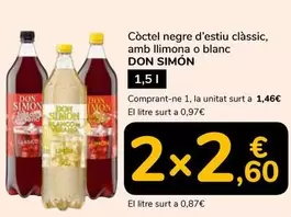 Don Simón - Còctel Negre D'estiu Clàssic, Amb Llimona O Blanc