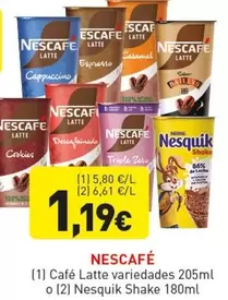 Nescafé - Cafe Latte O Nesquik Shake