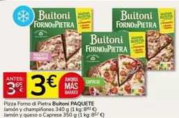 Buitoni - Pizza Forno Di Pietra Jamón Y Championes Jamón Y Queso O Caprese