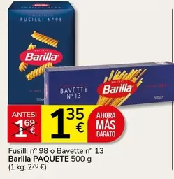 Barilla - Fusilli N 98 O Bavette N 13
