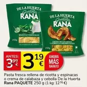 Rana - Pasta Fresca Rellena De Ricotta Y Espinacas O Crema De Calabaza Y Cebolla De La Huerta