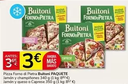 Buitoni - Pizza Forno Di Pietra Paquete Jamon Y Champiñones