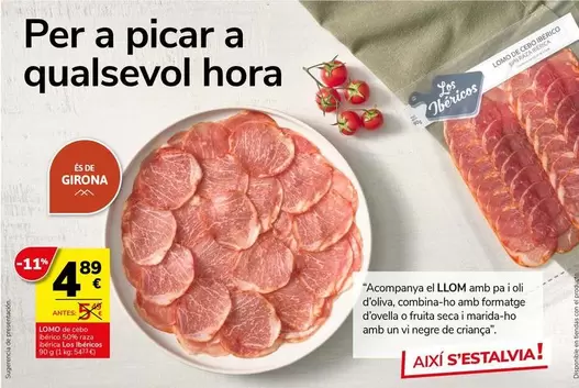 Lomo De Cebo Ibérico 50% Raza Ibérica Los Ibéricos