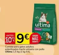 Ultima - Comida Para Gatos Adultos Esterilizados Tracto Urinario Con Pollo