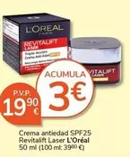 L'Oréal - Crema Antiedad Spf25 Revitalift Laser