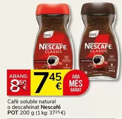 Nescafé - Café Soluble Natural O Descafeinat
