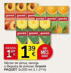 Granini - Nèctar De Pinya, Taronja O Beguda De Préssec