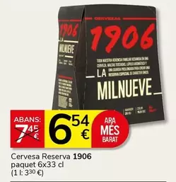 1906 - Cervesa Reserva  Paquet 6x