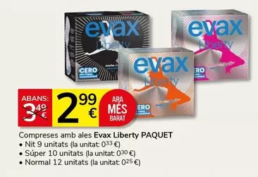 Evax - Compresas Amb Ales Liberty Paquet