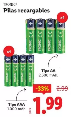 Tronic - Pilas Recargables