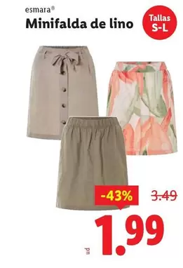 Esmara - Minifalda De Lino