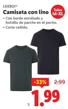 Livergy - Camiseta Con Lino