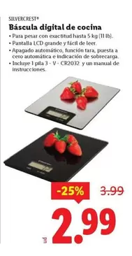 SilverCrest - Bascula Digital De Cocina