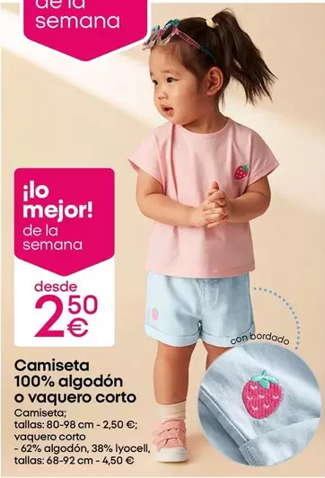 Camiseta 100% Algodón O Vaquero Corto