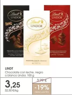 Lindt - Chocolate Con Leche, Negro O Blanco Lindor