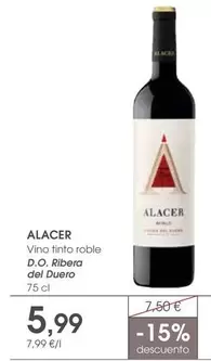 Ribera - Alacer Vino Tinto Roble D.o.  Del Duero