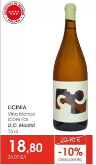 origen - Vino Blanco Sobre Lios D.o. Madrid