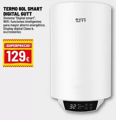 Sistema - Termo 80L Smart Digital Gutt