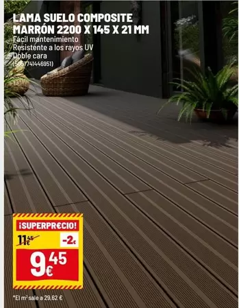 Mama Suelo Composite Marrón 2200 X 145 X 21 Mm