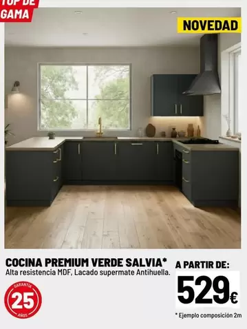 Premium - Cocina  Verde Salvia