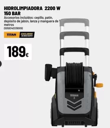 Tissaia - Hidrolimpiadora 2200 W 150 Bar