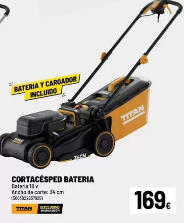 Titan - Cortacesped Bateria