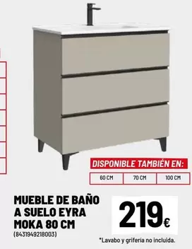 Moka - Mueble De Bano A Suelo Eyra  80 Cm